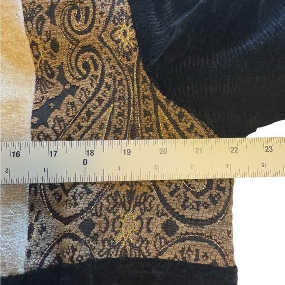 Indigo Moon Patchwork Jacket Blazer Women's Size L Mixed Media Artsy Leopard - Picture 3 of 7